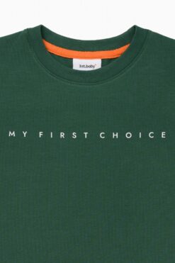 Футболка. Базовая тёмно-зелёная "MY FIRST CHOICE"